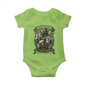 Irish Viking Baby Onesie Brave Son Of Ireland Valhalla Embrace The Viking Spirit TS11 Lime Print Your Wear