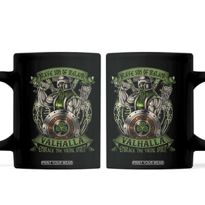 Irish Viking Coffee Mug Brave Son Of Ireland Valhalla Embrace The Viking Spirit TS11 Black Print Your Wear