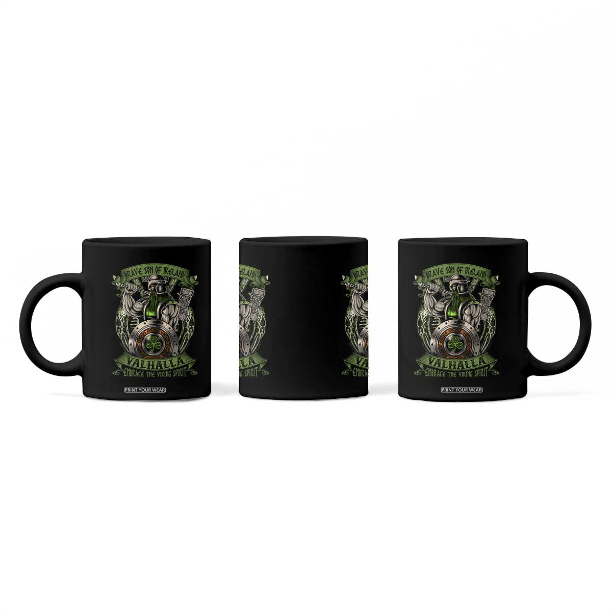 Irish Viking Coffee Mug Brave Son Of Ireland Valhalla Embrace The Viking Spirit TS11 Print Your Wear