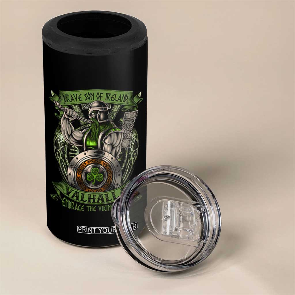 Irish Viking 4 in 1 Can Cooler Tumbler Brave Son Of Ireland Valhalla Embrace The Viking Spirit TS11 Print Your Wear