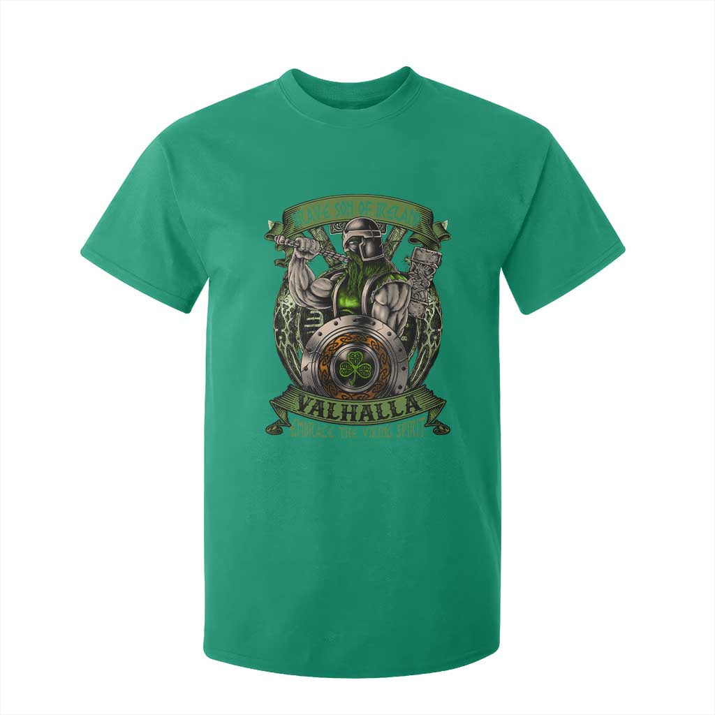Irish Viking T Shirt For Kid Brave Son Of Ireland Valhalla Embrace The Viking Spirit TS11 Irish Green Print Your Wear