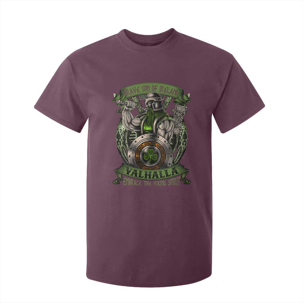 Irish Viking T Shirt For Kid Brave Son Of Ireland Valhalla Embrace The Viking Spirit TS11 Maroon Print Your Wear