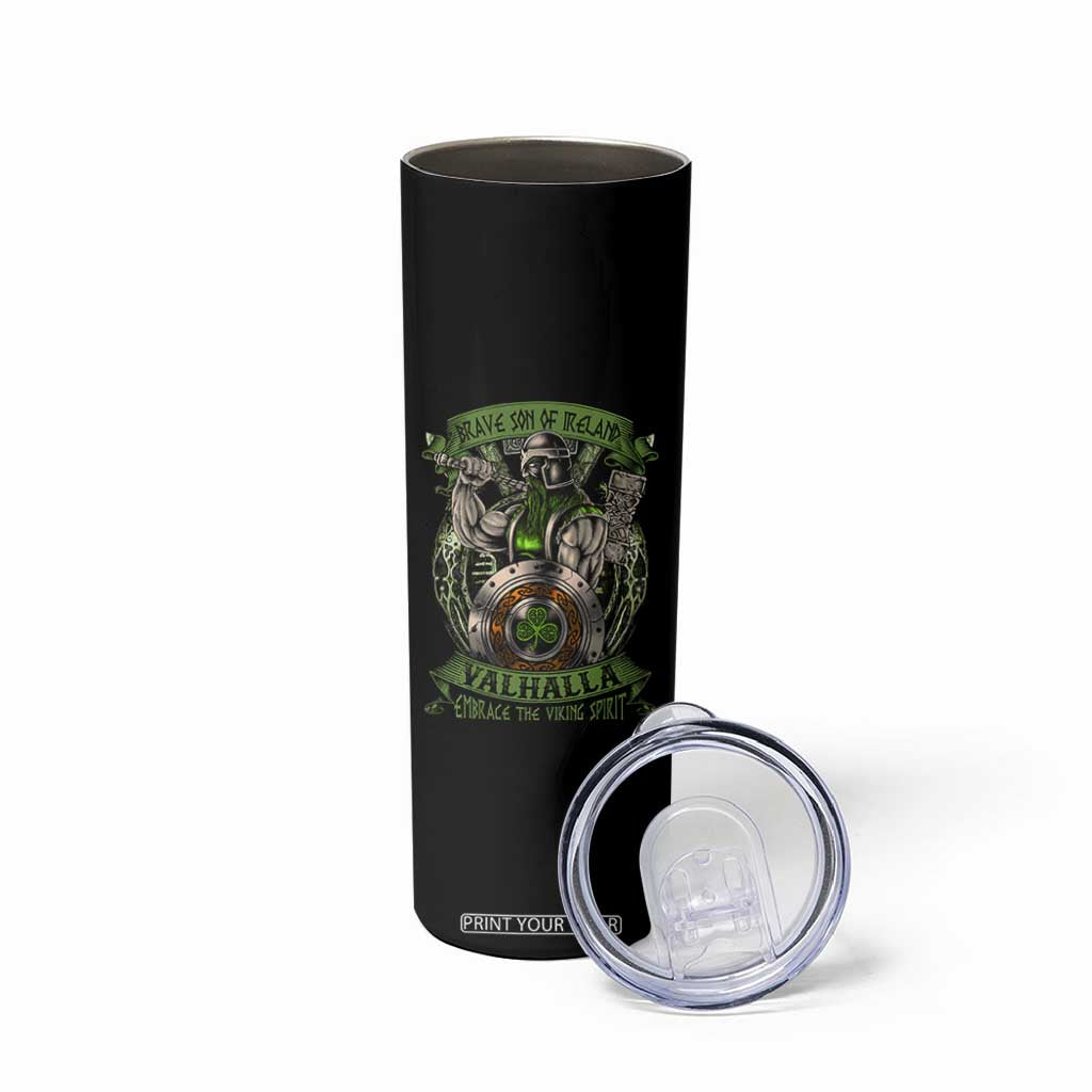 Irish Viking Skinny Tumbler Brave Son Of Ireland Valhalla Embrace The Viking Spirit TS11 Print Your Wear