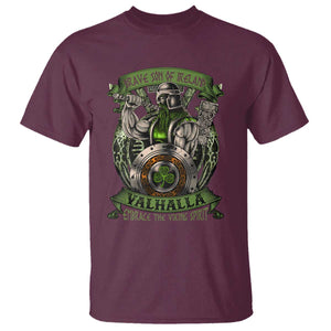 Irish Viking T Shirt Brave Son Of Ireland Valhalla Embrace The Viking Spirit TS11 Maroon Print Your Wear