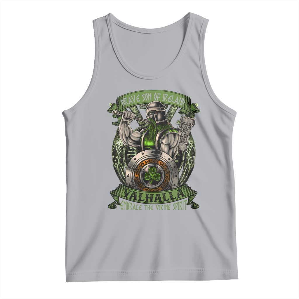 Irish Viking Tank Top Brave Son Of Ireland Valhalla Embrace The Viking Spirit TS11 Athletic Heather Print Your Wear