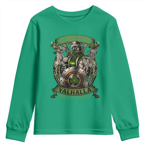 Irish Viking Youth Sweatshirt Brave Son Of Ireland Valhalla Embrace The Viking Spirit TS11 Irish Green Print Your Wear