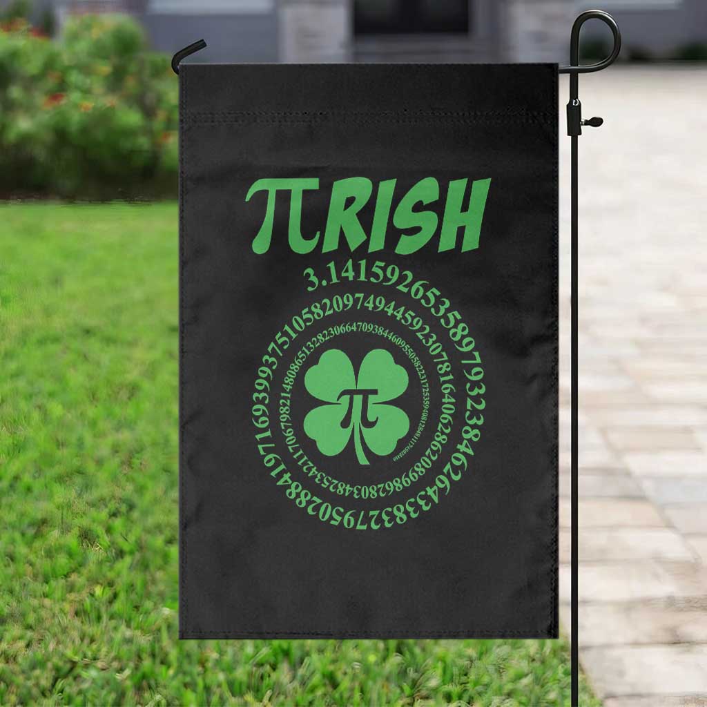 Funny St Patricks Day Pi Symbol Lover Garden Flag Pirish 3,14 Pi Number Shamrock TS11 Print Your Wear