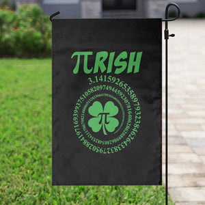 Funny St Patricks Day Pi Symbol Lover Garden Flag Pirish 3,14 Pi Number Shamrock TS11 Print Your Wear