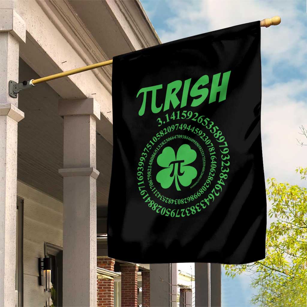 Funny St Patricks Day Pi Symbol Lover Garden Flag Pirish 3,14 Pi Number Shamrock TS11 Print Your Wear