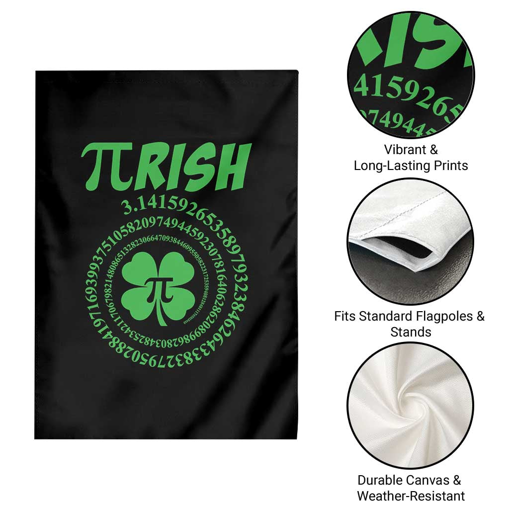 Funny St Patricks Day Pi Symbol Lover Garden Flag Pirish 3,14 Pi Number Shamrock TS11 Print Your Wear