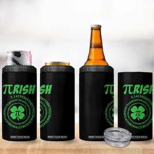 Funny St Patricks Day Pi Symbol Lover 4 in 1 Can Cooler Tumbler Pirish 3,14 Pi Number Shamrock TS11 Print Your Wear