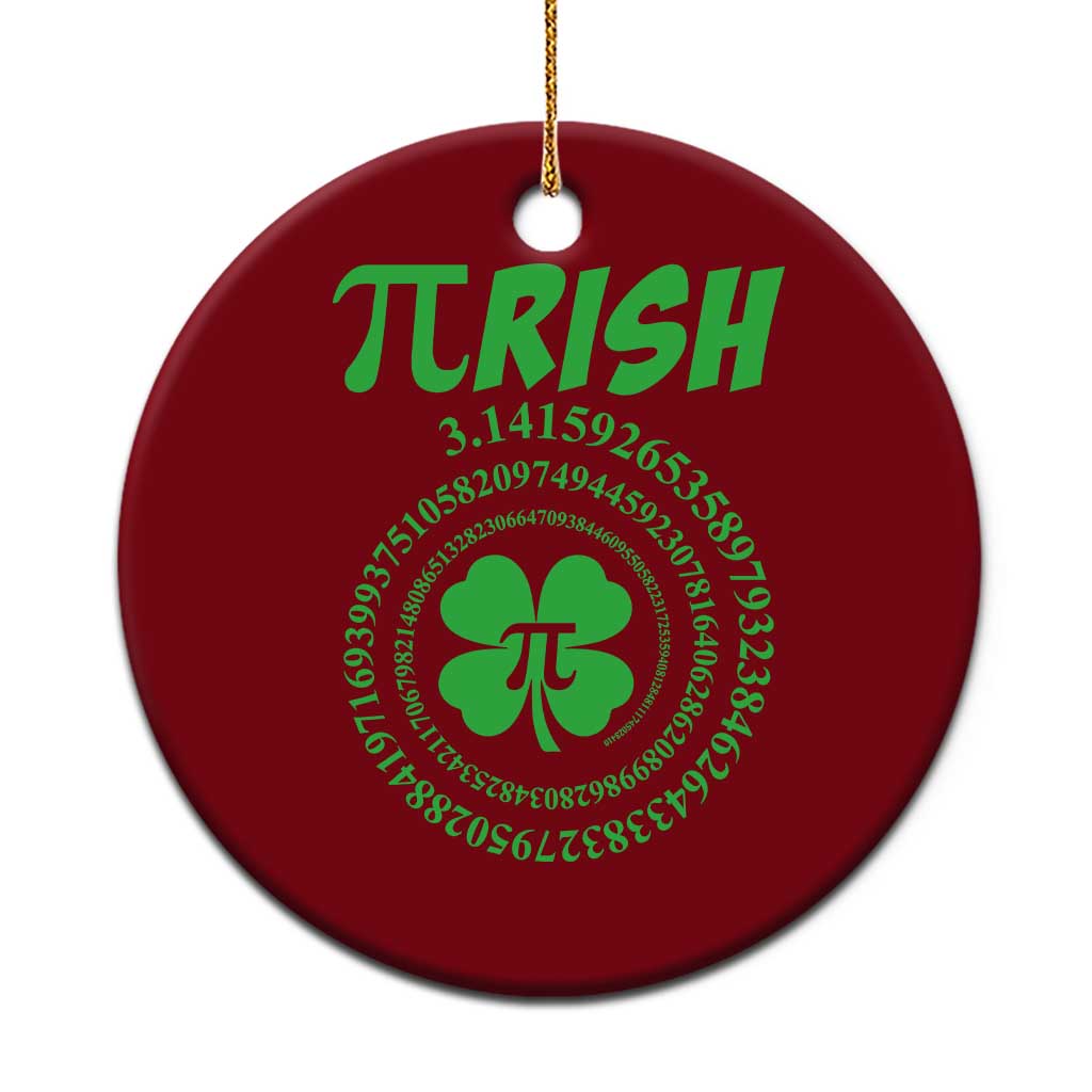 Funny St Patricks Day Pi Symbol Lover Ceramic Ornament Pirish 3,14 Pi Number Shamrock TS11 1pc Red Print Your Wear