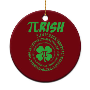 Funny St Patricks Day Pi Symbol Lover Ceramic Ornament Pirish 3,14 Pi Number Shamrock TS11 1pc Red Print Your Wear