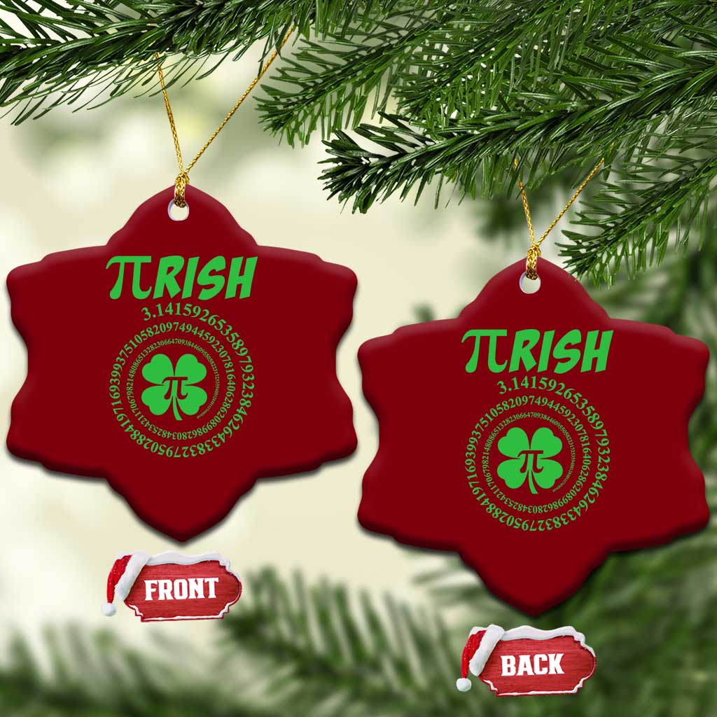 Funny St Patricks Day Pi Symbol Lover Ceramic Ornament Pirish 3,14 Pi Number Shamrock TS11 Print Your Wear