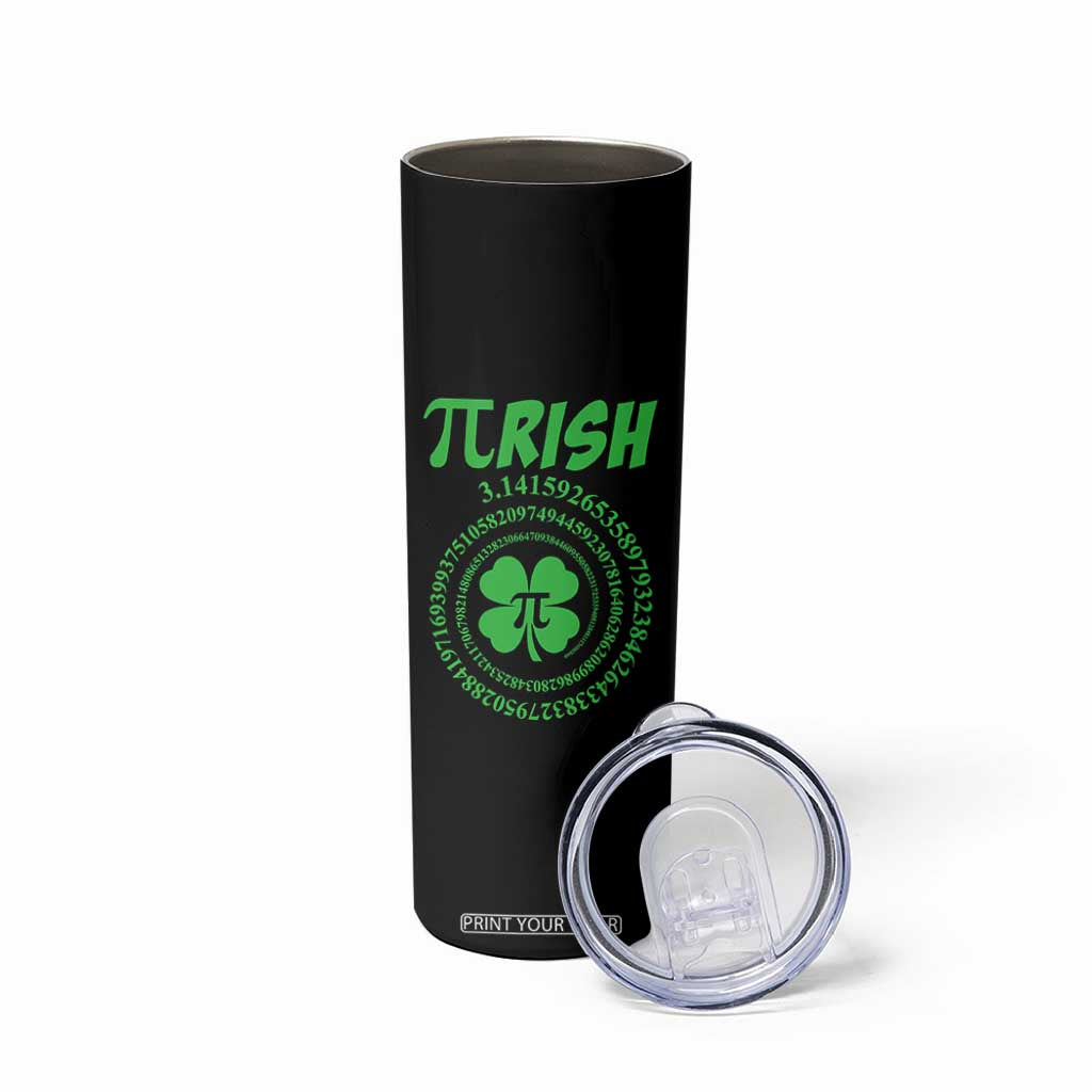 Funny St Patricks Day Pi Symbol Lover Skinny Tumbler Pirish 3,14 Pi Number Shamrock TS11 Print Your Wear