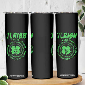 Funny St Patricks Day Pi Symbol Lover Skinny Tumbler Pirish 3,14 Pi Number Shamrock TS11 Print Your Wear