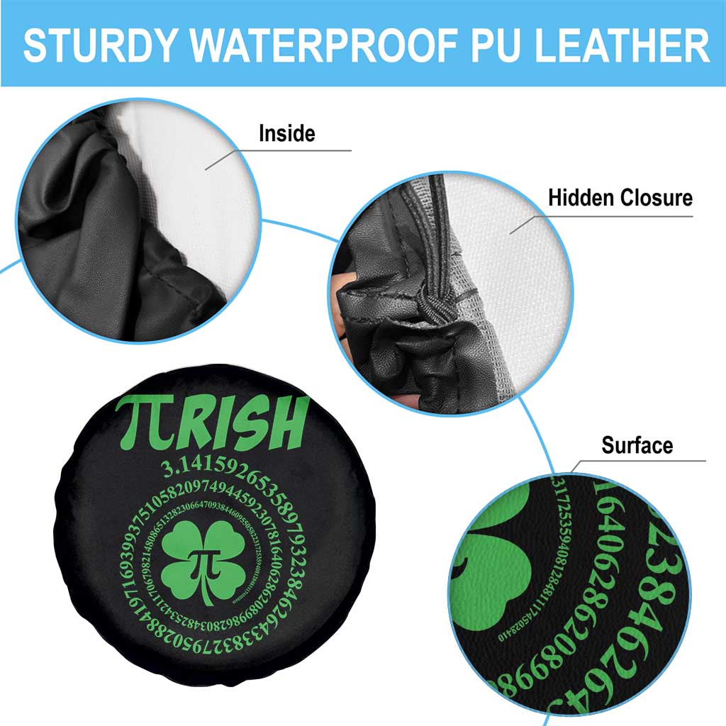 Funny St Patricks Day Pi Symbol Lover Spare Tire Cover Pirish 3,14 Pi Number Shamrock TS11 Print Your Wear