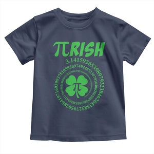 Funny St Patricks Day Pi Symbol Lover Toddler T Shirt Pirish 3,14 Pi Number Shamrock TS11 Navy Print Your Wear