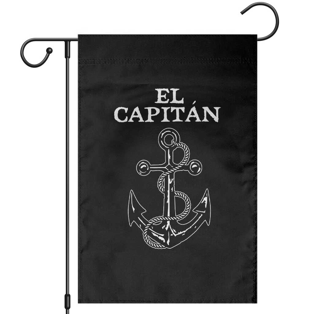 El Capitan Boating Captain Garden Flag Funny Boat Sailing Vintage Anchor TS11 Black Print Your Wear