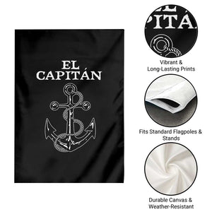 El Capitan Boating Captain Garden Flag Funny Boat Sailing Vintage Anchor TS11 Print Your Wear