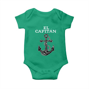 El Capitan Boating Captain Baby Onesie Funny Boat Sailing Vintage Anchor TS11 Irish Green Print Your Wear
