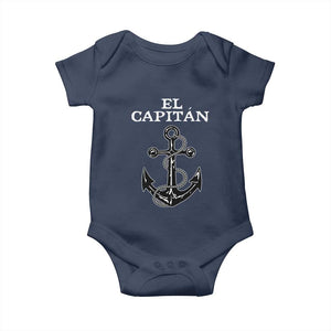 El Capitan Boating Captain Baby Onesie Funny Boat Sailing Vintage Anchor TS11 Navy Print Your Wear