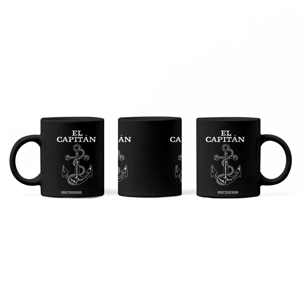 El Capitan Boating Captain Coffee Mug Funny Boat Sailing Vintage Anchor TS11 Print Your Wear