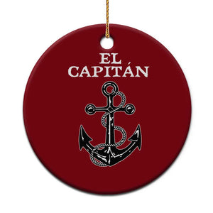 El Capitan Boating Captain Ceramic Ornament Funny Boat Sailing Vintage Anchor TS11 1pc Red Print Your Wear