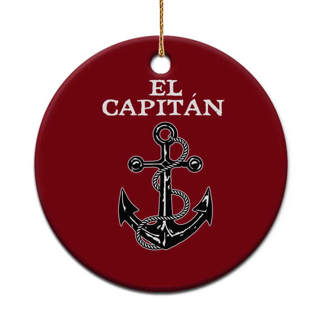 El Capitan Boating Captain Ceramic Ornament Funny Boat Sailing Vintage Anchor TS11 1pc Red Print Your Wear