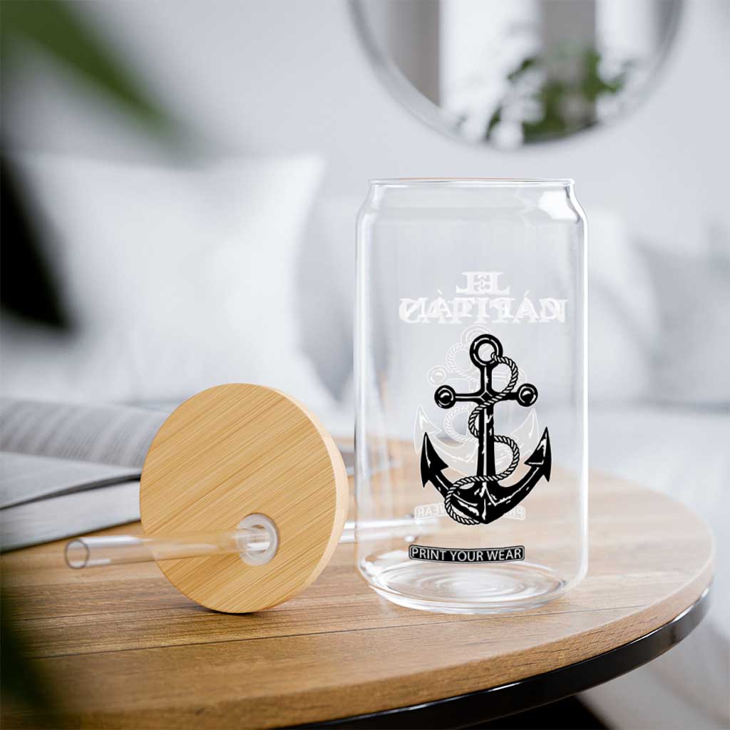 El Capitan Boating Captain Glass Can Funny Boat Sailing Vintage Anchor TS11 Print Your Wear