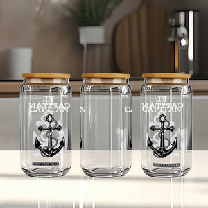 El Capitan Boating Captain Glass Can Funny Boat Sailing Vintage Anchor TS11 Print Your Wear