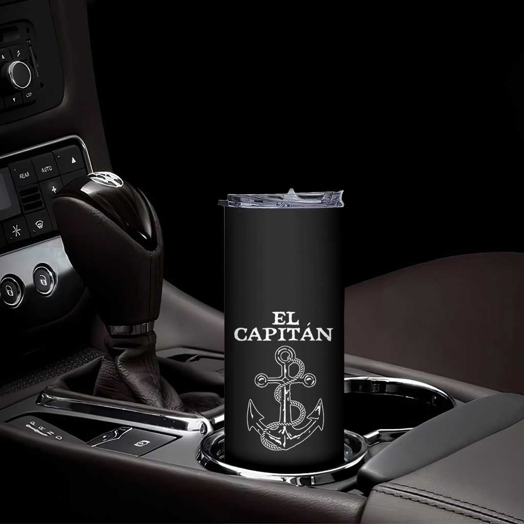 El Capitan Boating Captain Skinny Tumbler Funny Boat Sailing Vintage Anchor TS11 Print Your Wear