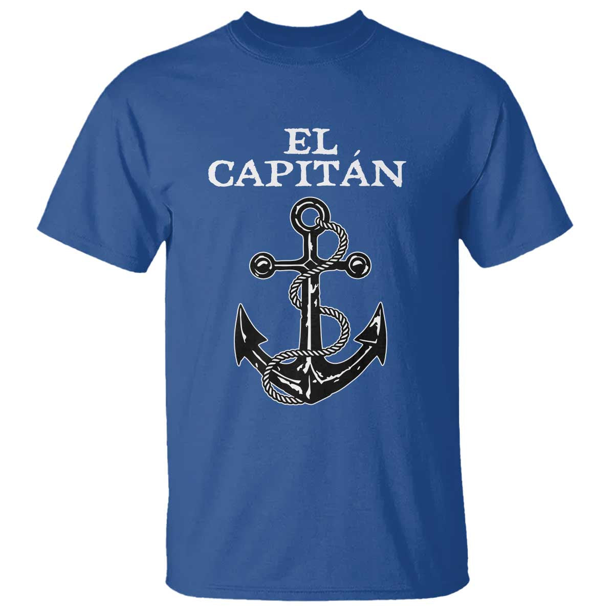 El Capitan Boating Captain T Shirt - Funny Boat Sailing - Vintage Anchor TS11 Royal Blue Print Your Wear