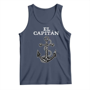 El Capitan Boating Captain Tank Top Funny Boat Sailing Vintage Anchor TS11 Navy Print Your Wear