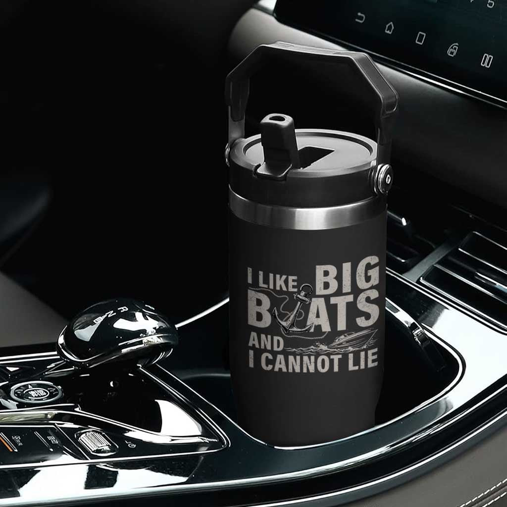 I Like Big Boats And I Cannot Lie Flip Straw Tumbler Funny Boating Cruise Ship TS11 Print Your Wear