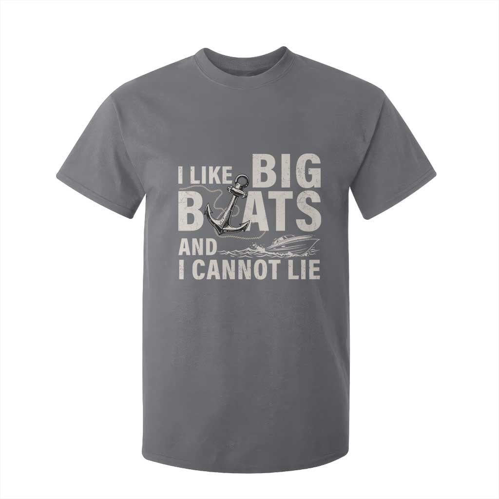 I Like Big Boats And I Cannot Lie T Shirt For Kid Funny Boating Cruise Ship TS11 Charcoal Print Your Wear