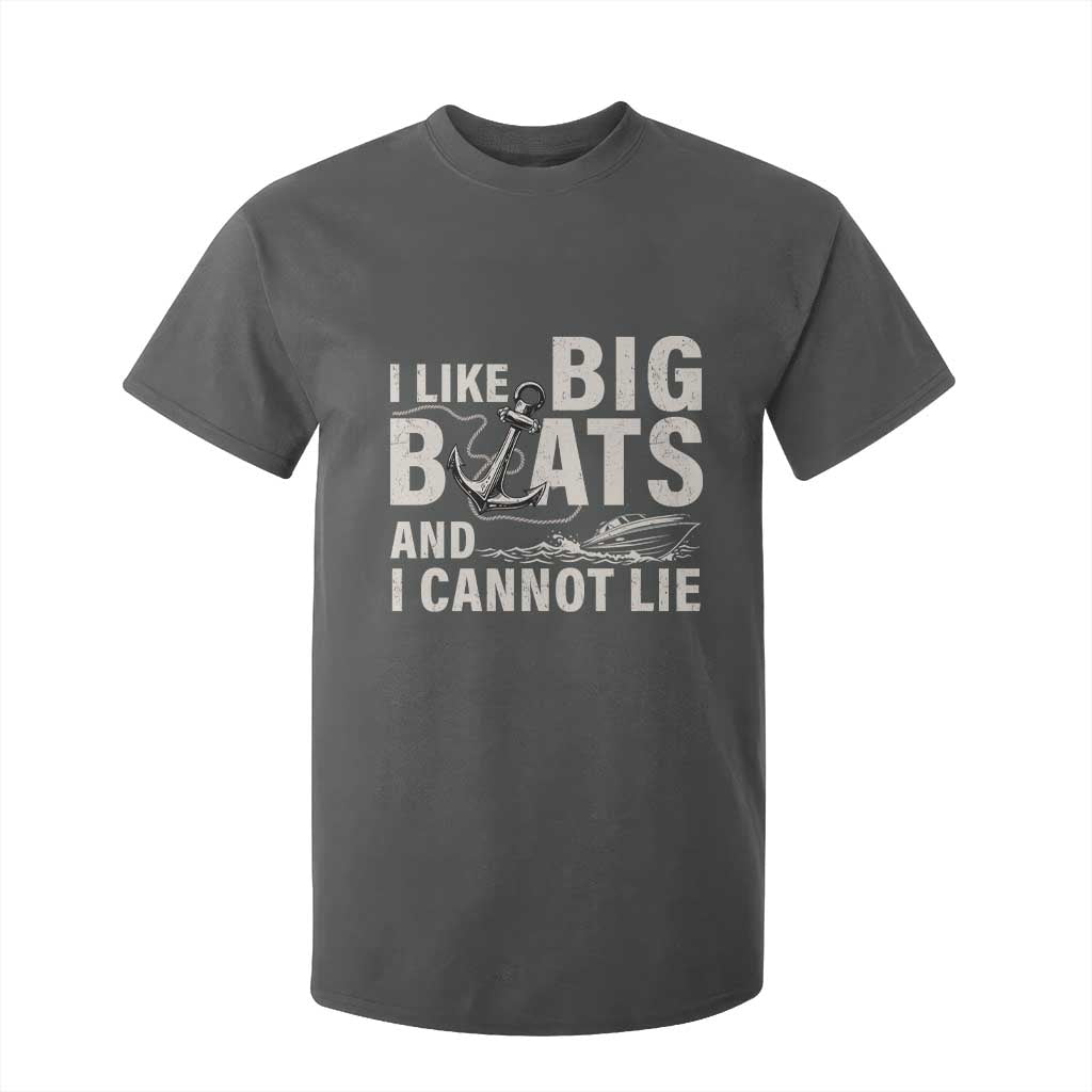 I Like Big Boats And I Cannot Lie T Shirt For Kid Funny Boating Cruise Ship TS11 Dark Heather Print Your Wear