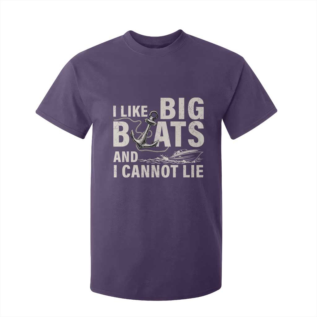 I Like Big Boats And I Cannot Lie T Shirt For Kid Funny Boating Cruise Ship TS11 Purple Print Your Wear