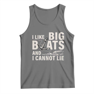 I Like Big Boats And I Cannot Lie Tank Top Funny Boating Cruise Ship TS11 Black Heather Print Your Wear