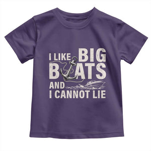 I Like Big Boats And I Cannot Lie Toddler T Shirt Funny Boating Cruise Ship TS11 Purple Print Your Wear