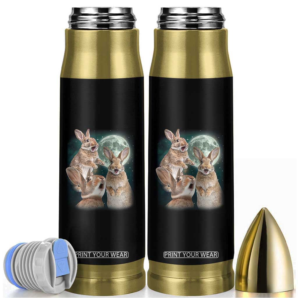 Funny Three Bunny Moon Humorous Rabbit Meme Bullet Tumbler TS11 Black Print Your Wear