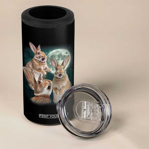 Funny Three Bunny Moon Humorous Rabbit Meme 4 in 1 Can Cooler Tumbler TS11 Print Your Wear