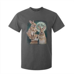 Funny Three Bunny Moon Humorous Rabbit Meme T Shirt For Kid TS11 Dark Heather Print Your Wear