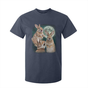 Funny Three Bunny Moon Humorous Rabbit Meme T Shirt For Kid TS11 Navy Print Your Wear
