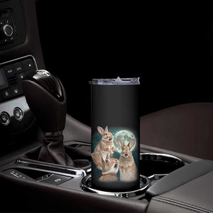 Funny Three Bunny Moon Humorous Rabbit Meme Skinny Tumbler TS11 Print Your Wear