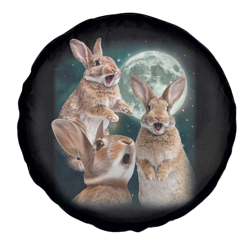 Funny Three Bunny Moon Humorous Rabbit Meme Spare Tire Cover TS11 Print Your Wear