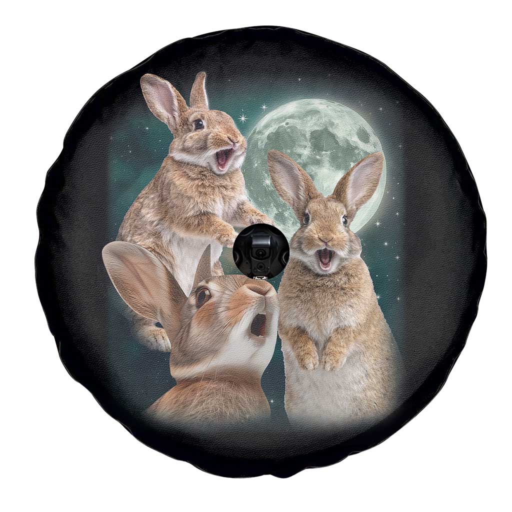 Funny Three Bunny Moon Humorous Rabbit Meme Spare Tire Cover TS11 Print Your Wear