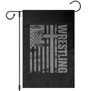 Wrestling Christian Vintage Patriotic American Flag Garden Flag TS11 Black Print Your Wear