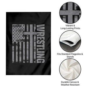 Wrestling Christian Vintage Patriotic American Flag Garden Flag TS11 Print Your Wear