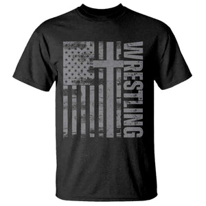 Wrestling Christian Vintage Patriotic American Flag T Shirt TS11 Black Print Your Wear